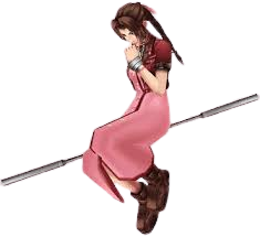 a second aerith from final fantasy 7 floating beside main text